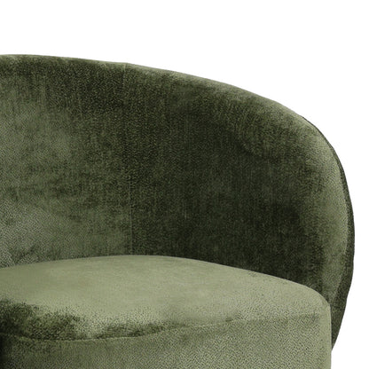 Kreslo swivel armchair fabric in olive color 78x81x77cm