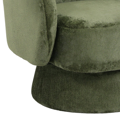 Kreslo swivel armchair fabric in olive color 78x81x77cm