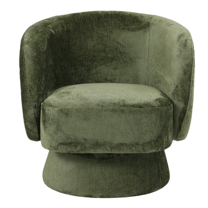 Kreslo swivel armchair fabric in olive color 78x81x77cm