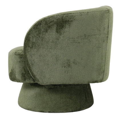 Kreslo swivel armchair fabric in olive color 78x81x77cm