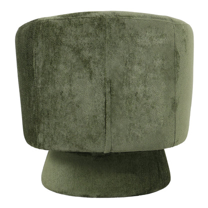 Kreslo swivel armchair fabric in olive color 78x81x77cm