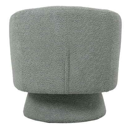 Kreslo swivel armchair boucle fabric in ligh green color 78x81x77cm