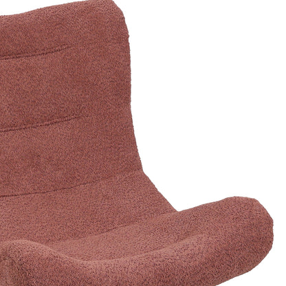 Silla boucle fabric armchair in dusty pink 97x80x100cm