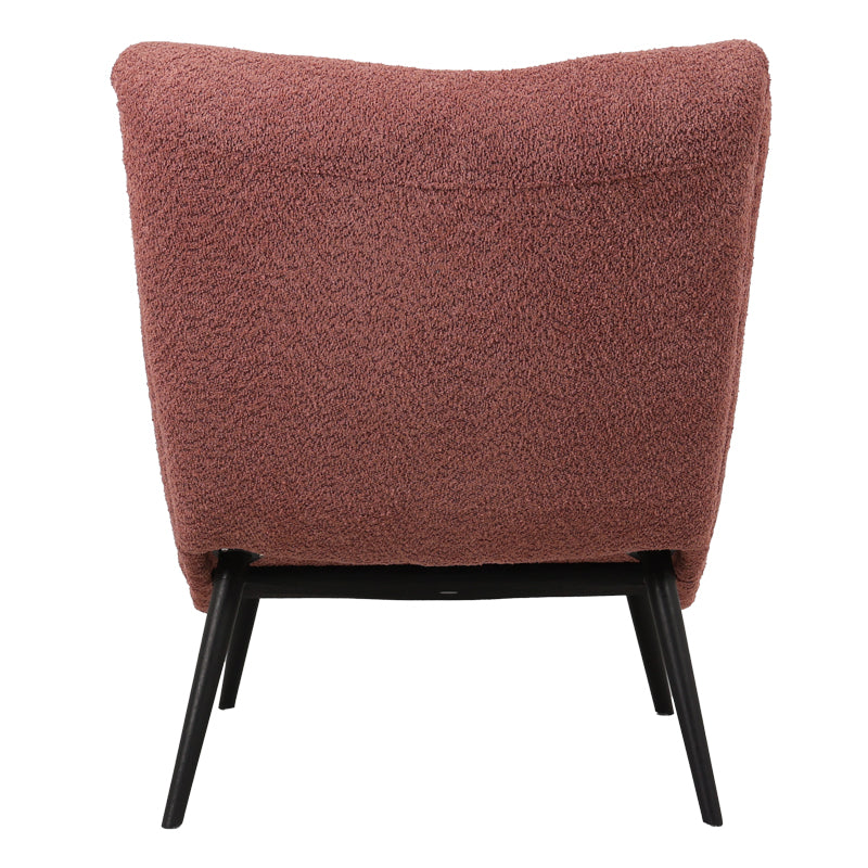 Silla boucle fabric armchair in dusty pink 97x80x100cm