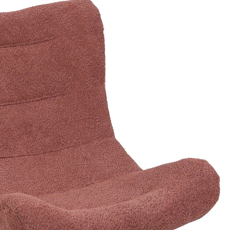 Silla boucle fabric armchair in dusty pink 97x80x100cm