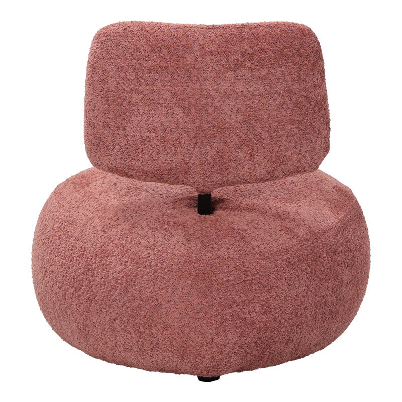 Stonie armchair bouclé fabric in rotten apple shade 67x73x67cm