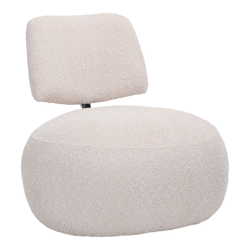Stonie armchair bouclé fabric in beige shade 67x73x67cm