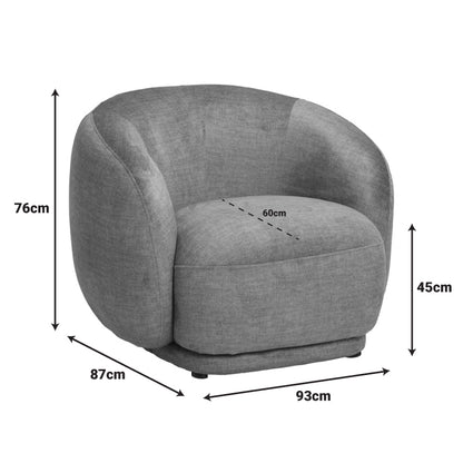 Armchair Freya olive green fabric color 93x87x76cm