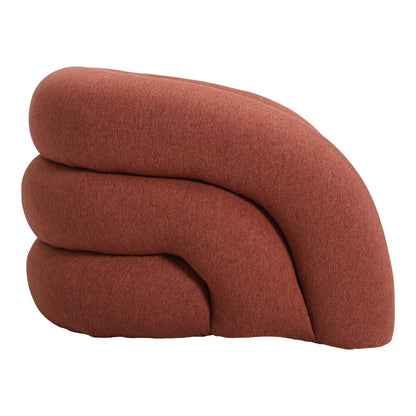 Armchair Lexy brick red fabric color 100x89.5x60cm