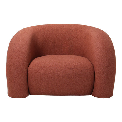 Armchair Lexy brick red fabric color 100x89.5x60cm