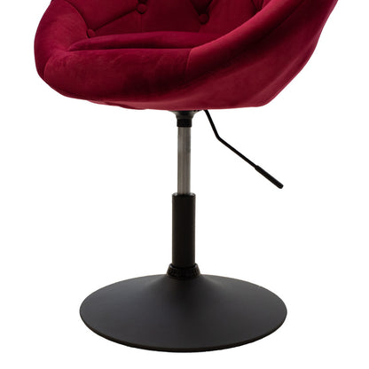 Lifting armchair Ivy pakoworld velvet burgundy-black color 68x56x82-94cm