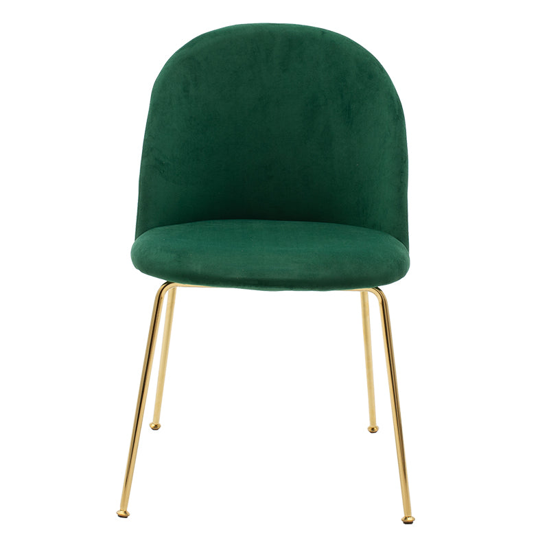 Chair Ruth pakoworld metallic golden gloss with dark green velvet