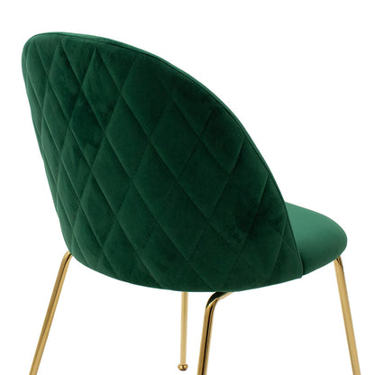 Chair Ruth pakoworld metallic golden gloss with dark green velvet