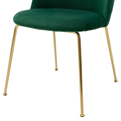 Chair Ruth pakoworld metallic golden gloss with dark green velvet