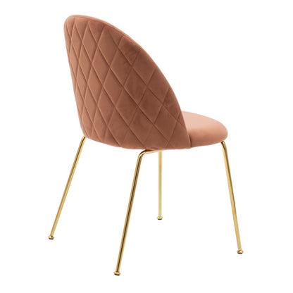 Chair Ruth pakoworld metallic golden gloss with rotten apple velvet