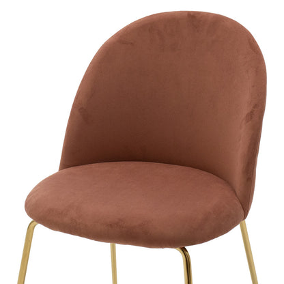 Chair Ruth pakoworld metallic golden gloss with rotten apple velvet