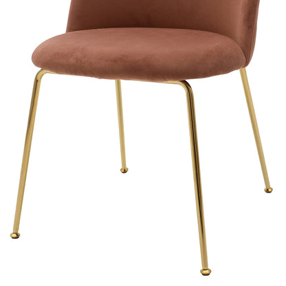 Chair Ruth pakoworld metallic golden gloss with rotten apple velvet