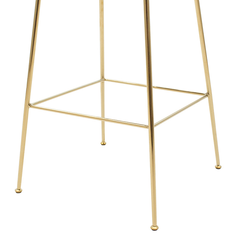 Stool bar Ruth pakoworld metal golden gloss with roten apple velvet
