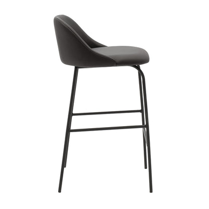 Stool bar Elliot pakoworld metal black with black PU