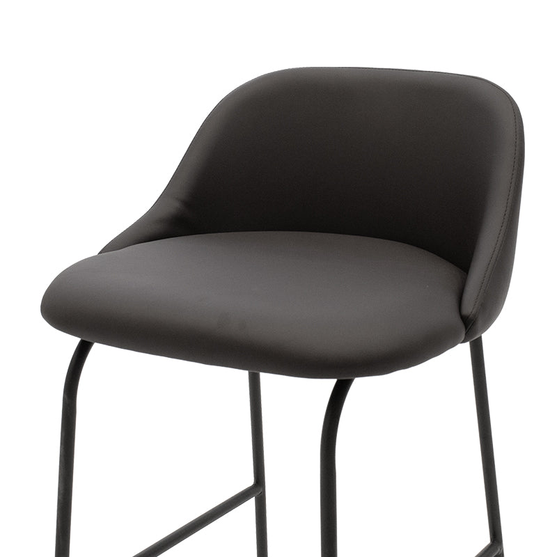 Stool bar Elliot pakoworld metal black with black PU