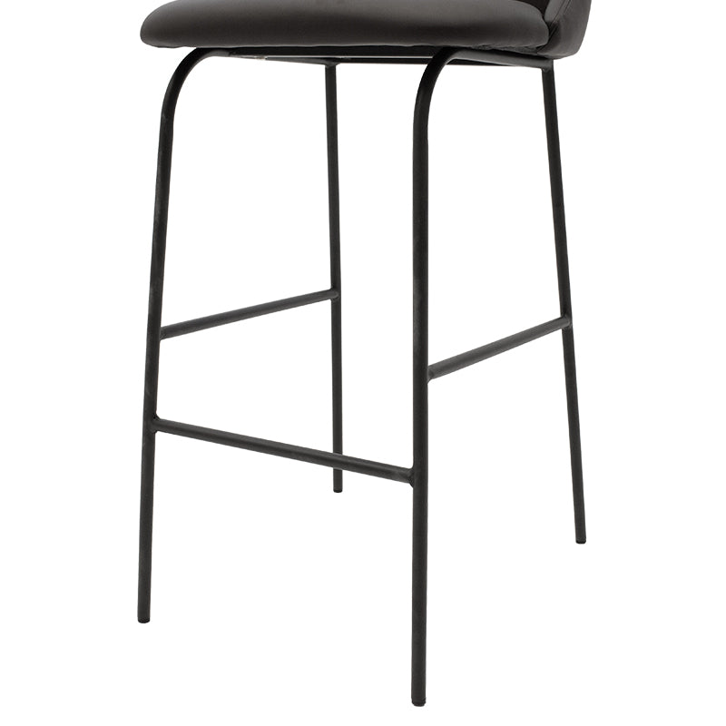 Stool bar Elliot pakoworld metal black with black PU