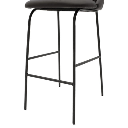 Stool bar Elliot pakoworld metal black with black PU