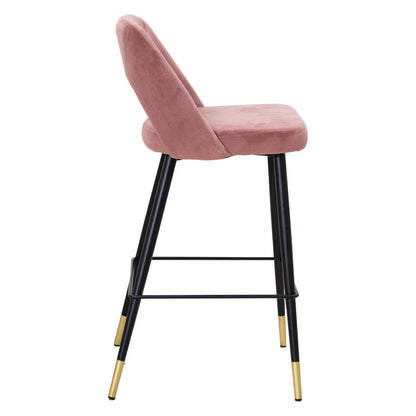 Bar stool Brianna pakoworld metal black with rotten apple velvet