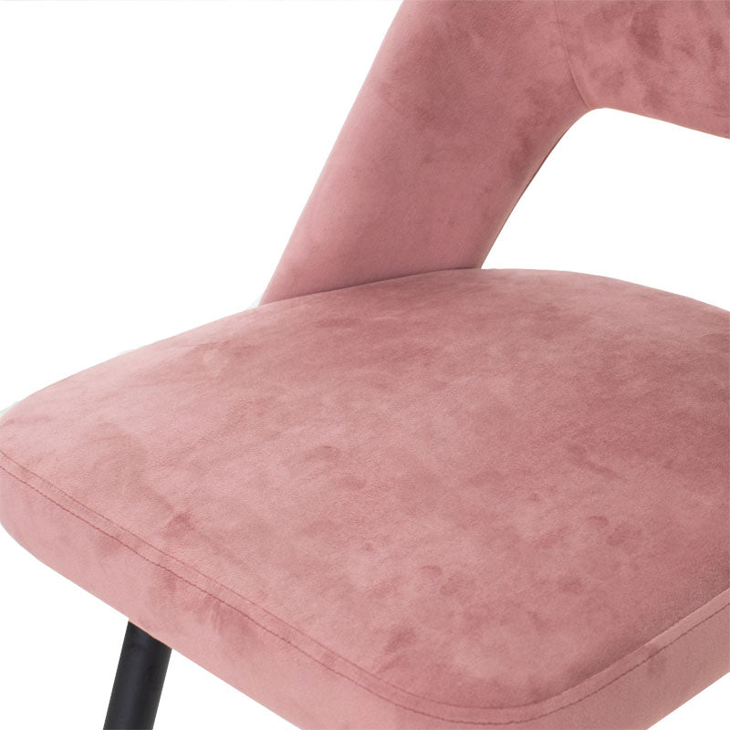 Bar stool Brianna pakoworld metal black with rotten apple velvet