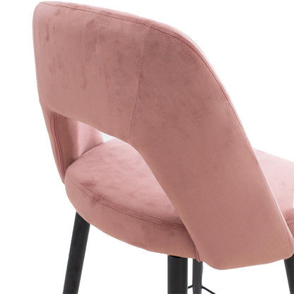 Bar stool Brianna pakoworld metal black with rotten apple velvet