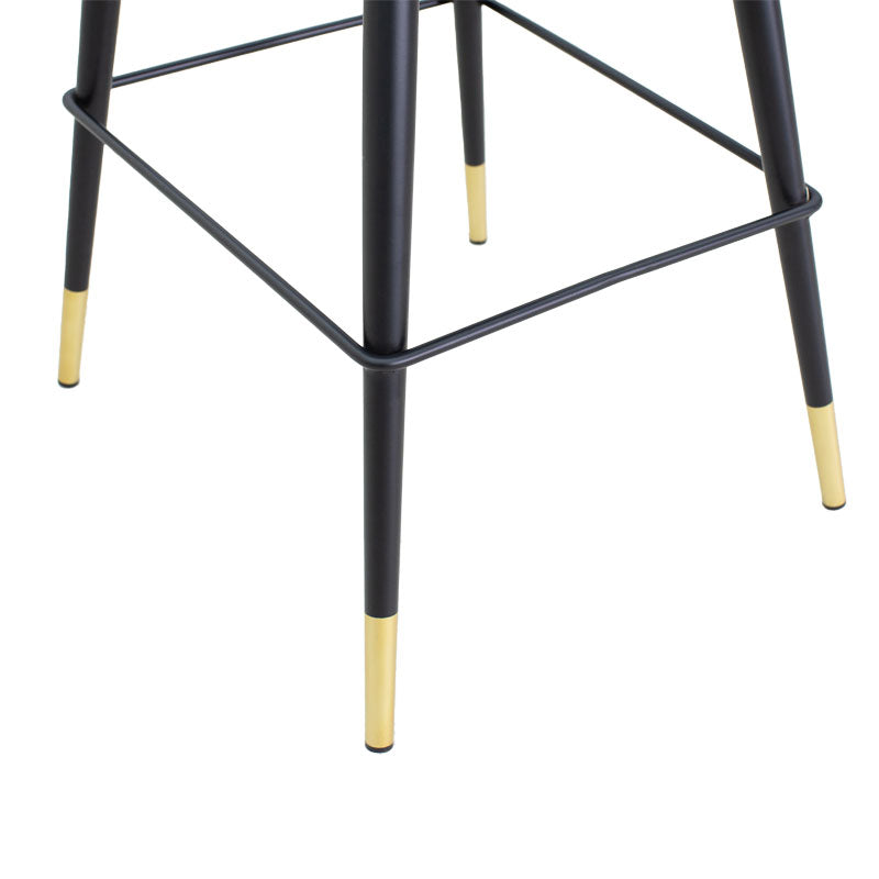 Bar stool Brianna pakoworld metal black with rotten apple velvet