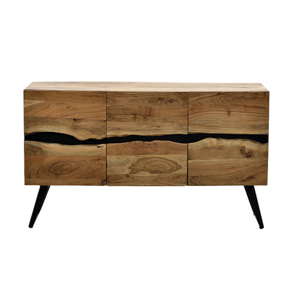 Cabinet Imena pakoworld solid wood 4cm natural-black 148x43.5x86cm