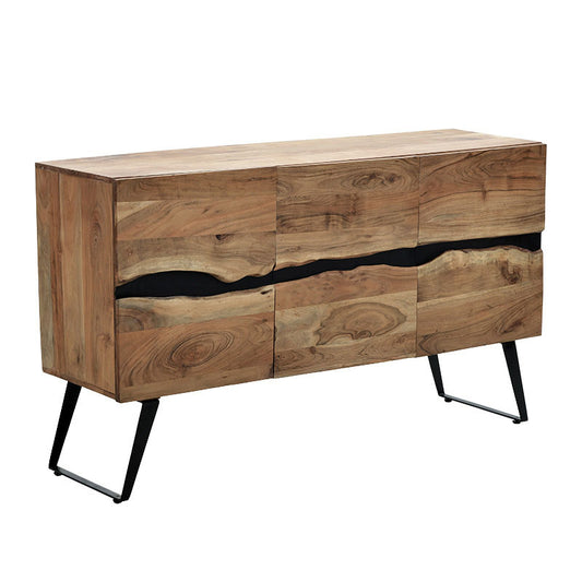 Cabinet Imena pakoworld solid wood 4cm natural-black 148x43.5x86cm