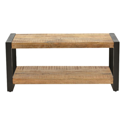 Coffee table Miles pakoworld solid mango wood nautral-black 100x45x45.5cm