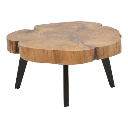 Sergio pakoworld coffee table natural solid acacia wood 100x80x45cm