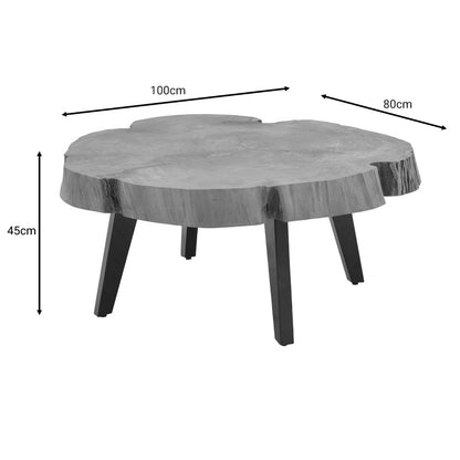 Sergio pakoworld coffee table natural solid acacia wood 100x80x45cm