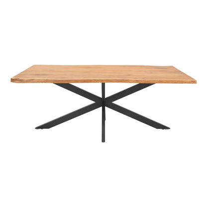 Miles pakoworld table solid acacia wood in natural shade 200x106x77cm