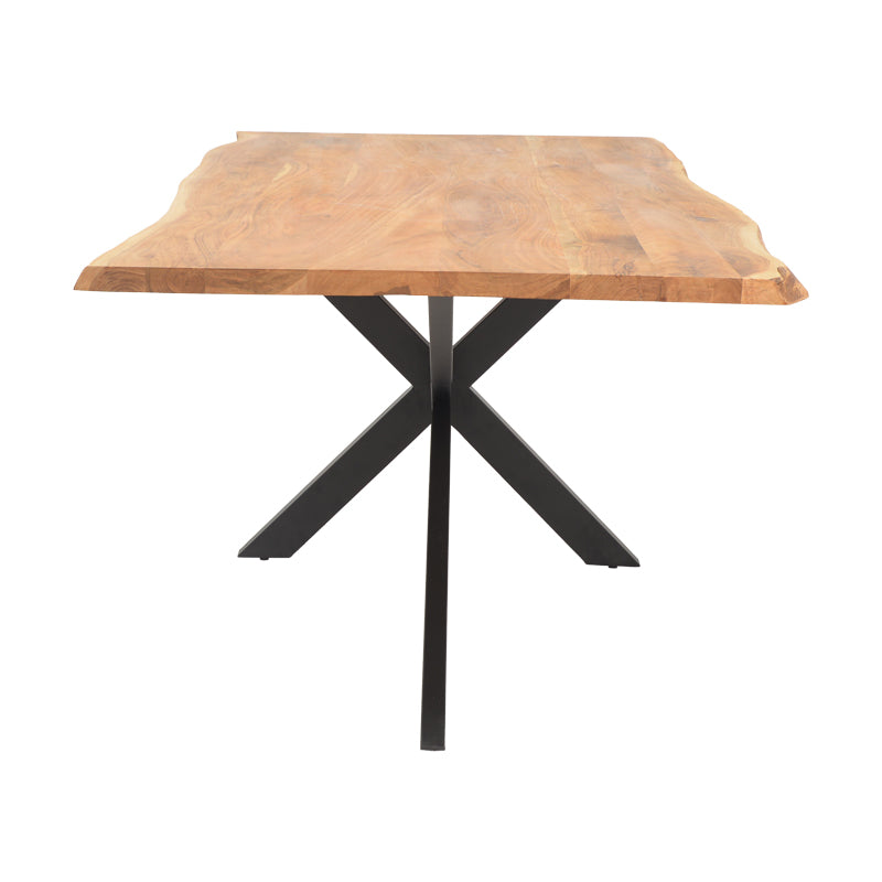 Miles pakoworld table solid acacia wood in natural shade 200x106x77cm