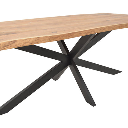 Miles pakoworld table solid acacia wood in natural shade 200x106x77cm