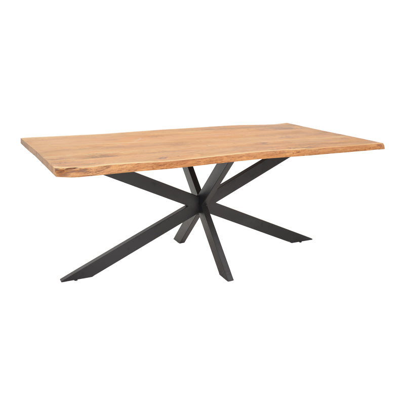 Miles pakoworld table solid acacia wood in natural shade 200x106x77cm