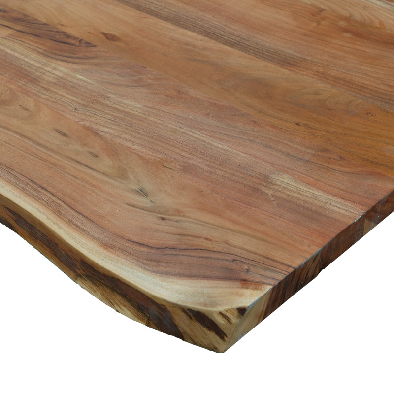 Table top Emilio pakoworld solid acacia wood in natural shade 140x80x3.6cm