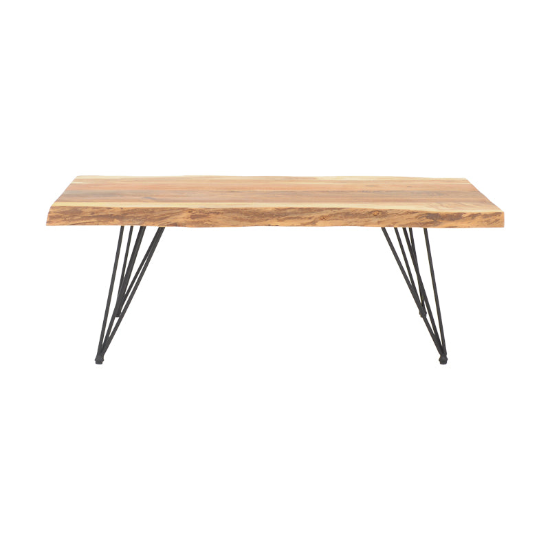 Miles pakoworld coffee table solid acacia wood in natural shade 115x69x41cm