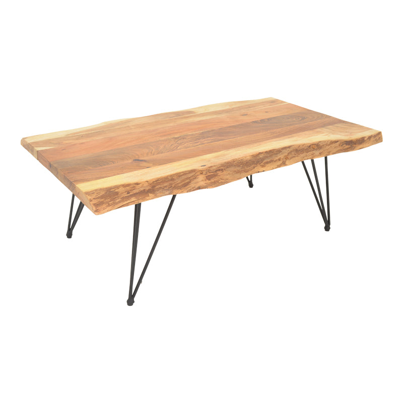 Miles pakoworld coffee table solid acacia wood in natural shade 115x69x41cm