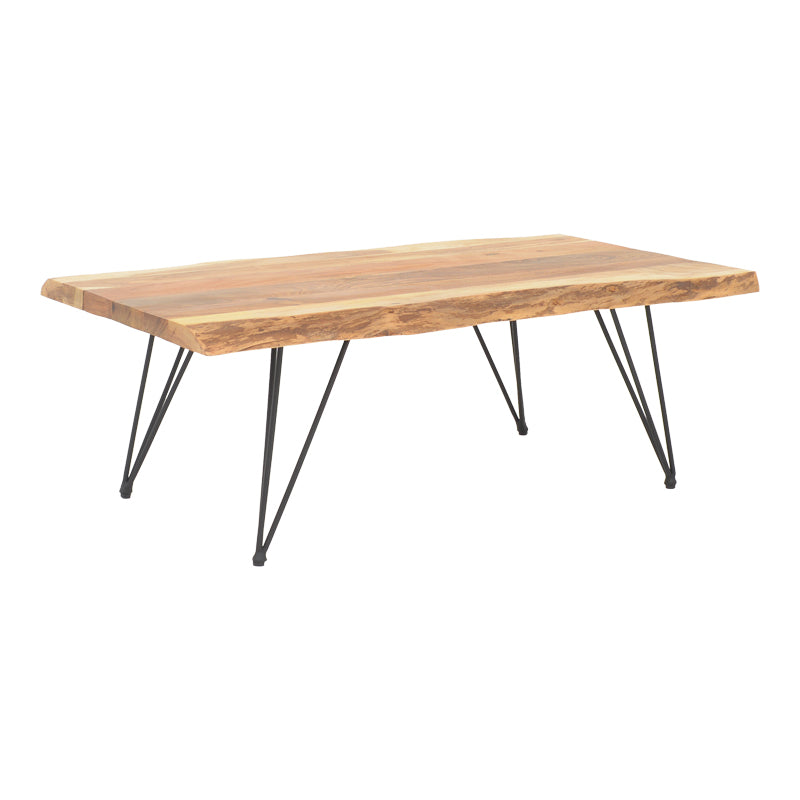 Miles pakoworld coffee table solid acacia wood in natural shade 115x69x41cm