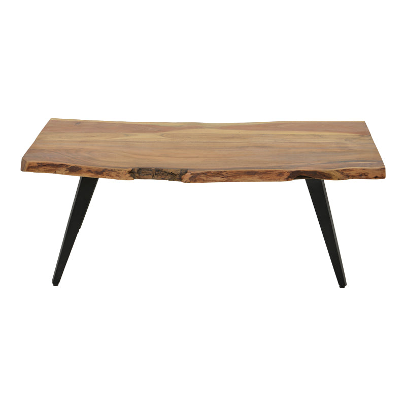 Miles pakoworld coffee table solid acacia wood in natural shade 120x65x46cm