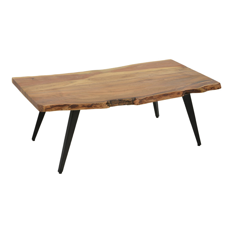 Miles pakoworld coffee table solid acacia wood in natural shade 120x65x46cm