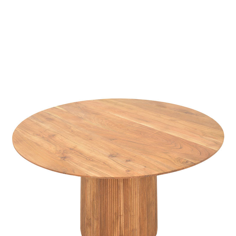 Canicule table pakoworld solid acacia wood in natural shade D150x75cm