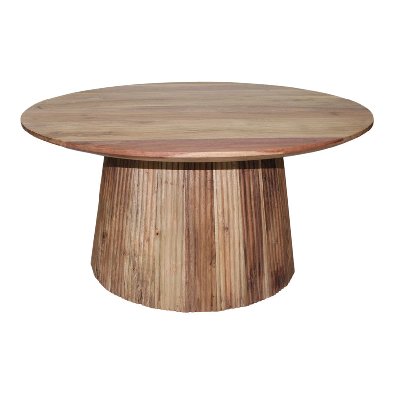 Canicule I table, solid acacia wood in natural shade, Φ80x40cm