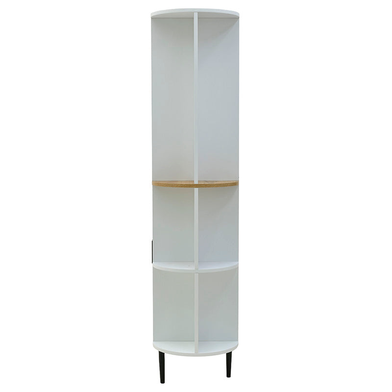 Showcase Xarvey Inart white-natural wood 110x38x160cm