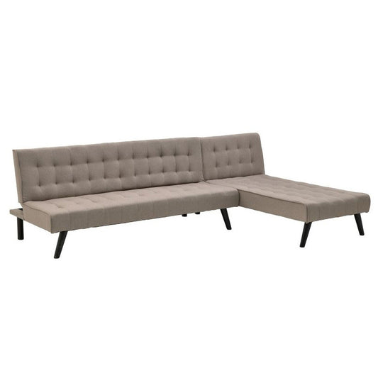 Corner sofa-bed Inart 6-50-585-0013 reversible beige 256x163x75cm