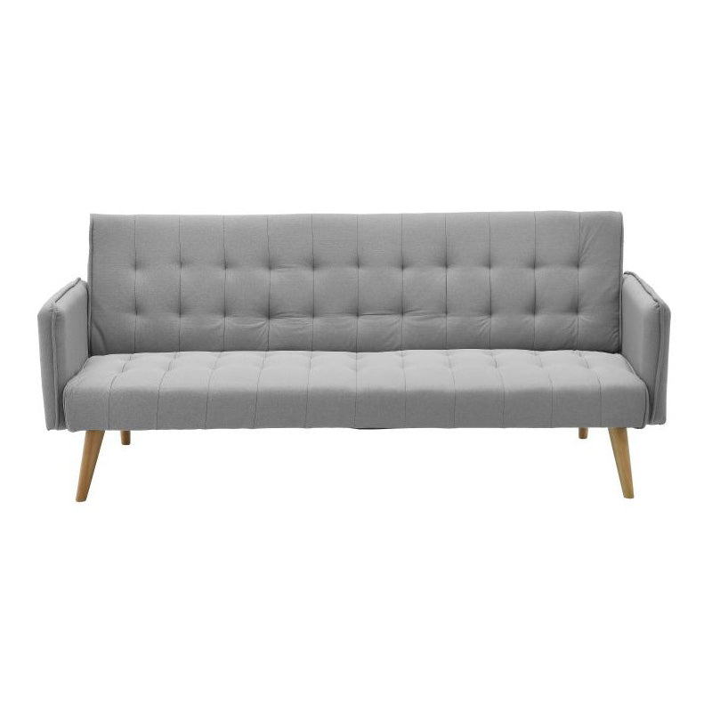 Sofa-bed Onero Inart grey fabric 187x85x80cm